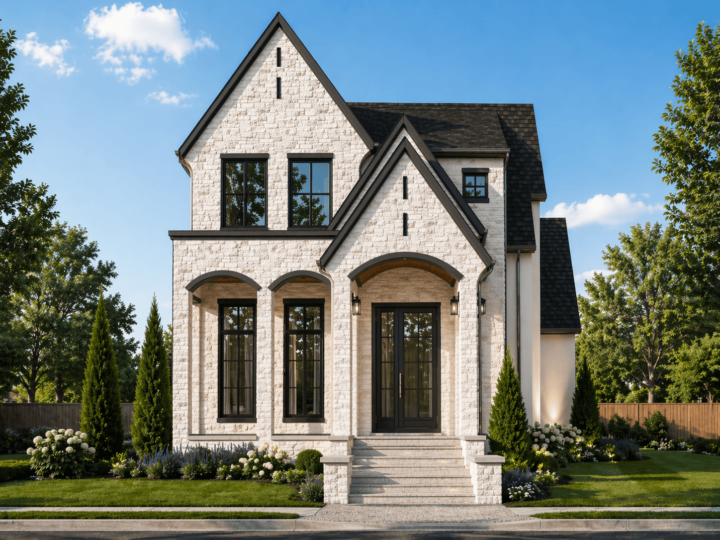 Exterior rendering of Lakeview 2, a pre-sale home by Platinum Build Homes in Lakeview, Calgary.
